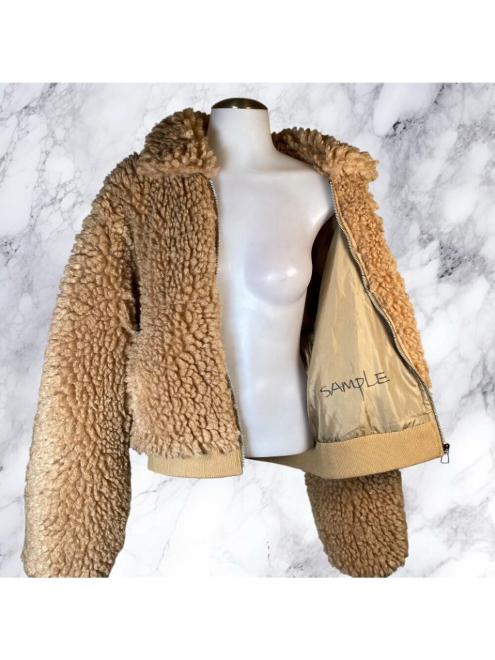 MORE TO COME Indira Teddy Jacket - Camel - Picture 4 of 12